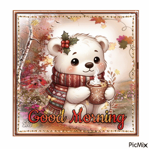 Good Morning Bear - Бесплатни анимирани ГИФ