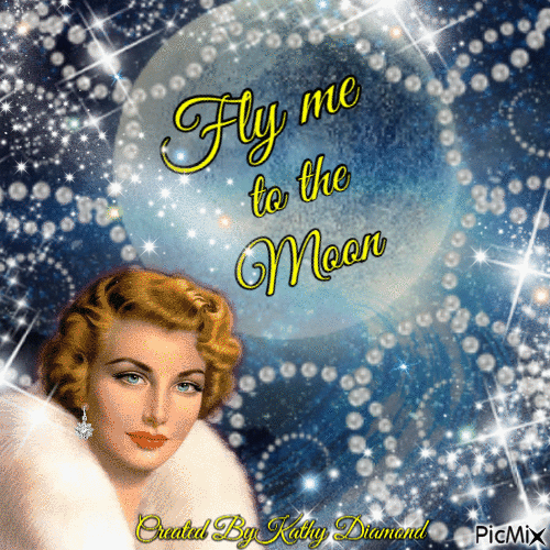 Fly Me To The Moon - Безплатен анимиран GIF