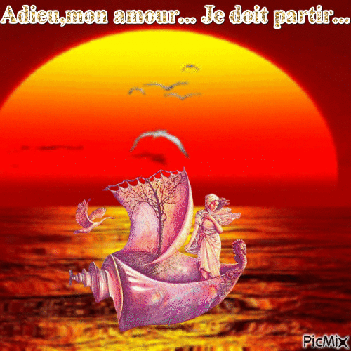 Adieu mon amour...Je doiS partir... - Ücretsiz animasyonlu GIF