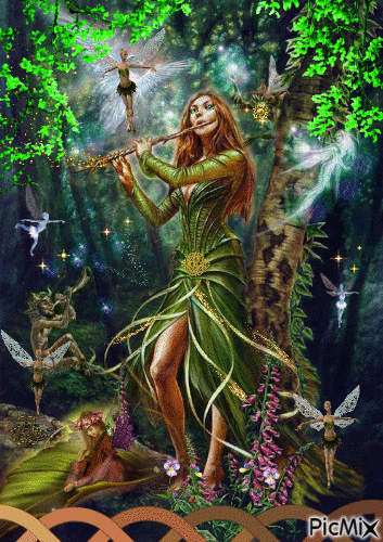 Celtic Goddess - Бесплатный анимированный гифка