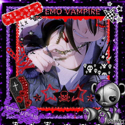 Emo vampire - Безплатен анимиран GIF