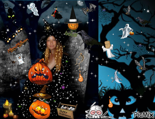 noche de halloween - Бесплатный анимированный гифка