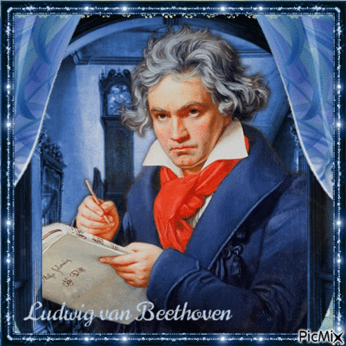 Ludwig van Beethoven - Бесплатный анимированный гифка
