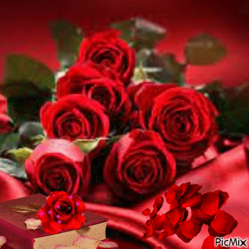 Roses Rouges - Darmowy animowany GIF