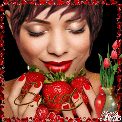 douce fraise ❤️🌼 - Gratis animerad GIF