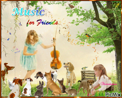 Music for friends - Бесплатни анимирани ГИФ
