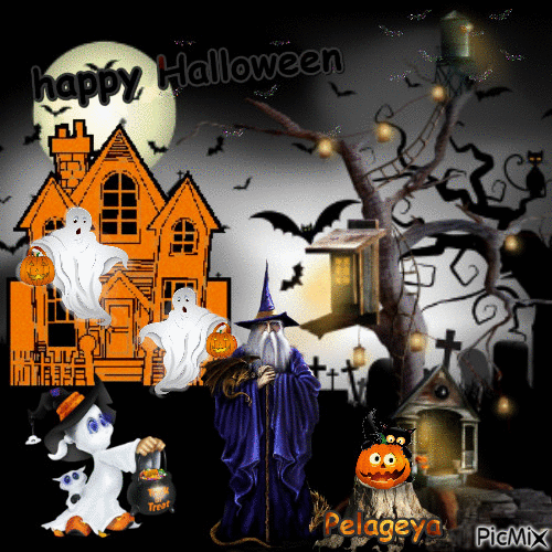 "Fantôme Halloween 🎃 🎃 🎃 - GIF animé gratuit