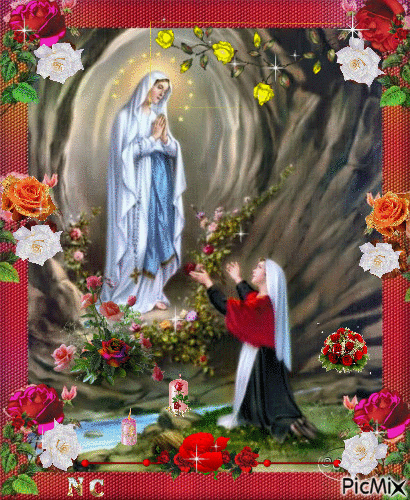 Virgen del Lourdes - Bezmaksas animēts GIF