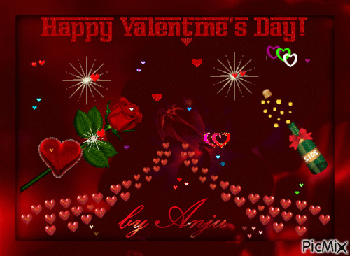 Happy Valentine's Day . - Animovaný GIF zadarmo