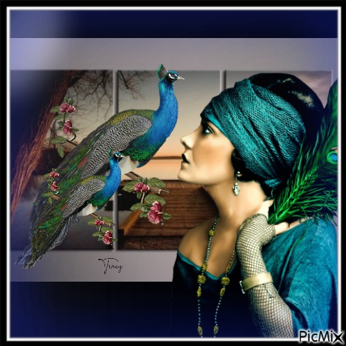 Mistress of the peacocks - Free PNG