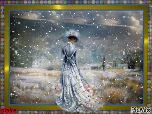 femme d'hiver printagniaire 1 - Ingyenes animált GIF