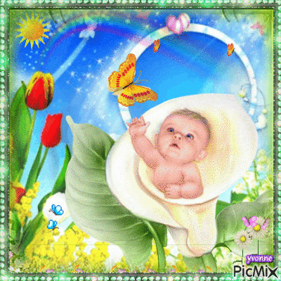 spring baby - Free animated GIF