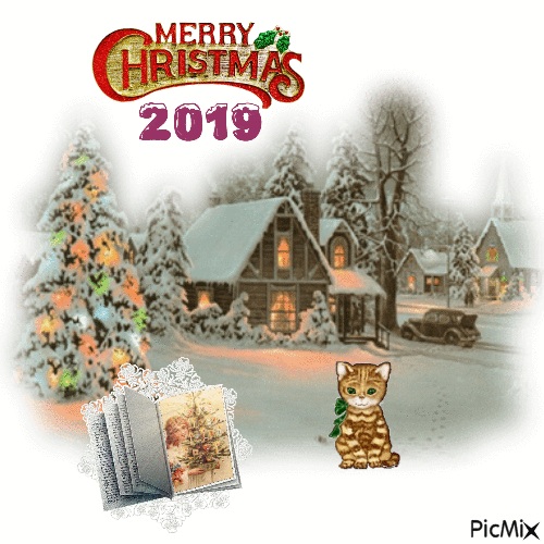 Merry Christmas 2019 - GIF animasi gratis
