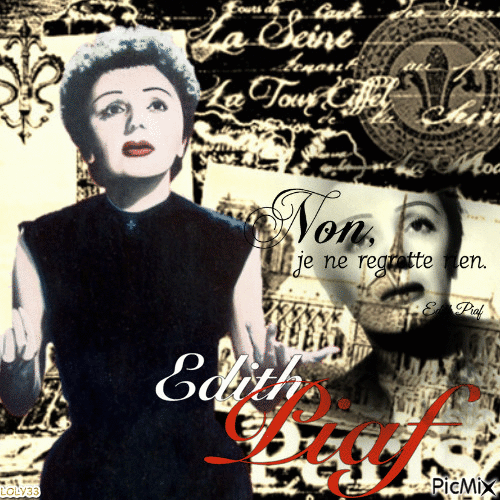 Edith Piaf - GIF animasi gratis