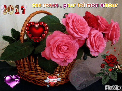 ces roses pour toi . - Ücretsiz animasyonlu GIF