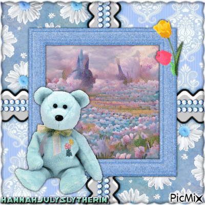 {♣}TY Bear in Pastel Blue{♣} - Free animated GIF