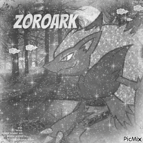 F2U Black/White Zoroark PFP!! - 免费动画 GIF