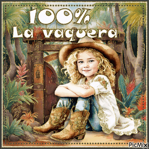 Greeting 100 cowgirl - 無料のアニメーション GIF