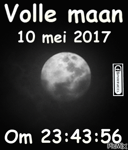 Volle maan 10 mei 2017 - Бесплатный анимированный гифка