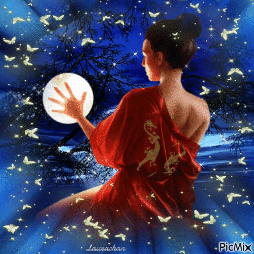 La luna splende - Laurachan - GIF เคลื่อนไหวฟรี
