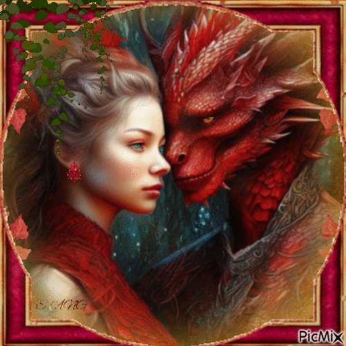 Femme dragon - Besplatni animirani GIF