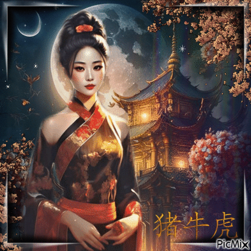 Asiatische Schönheit - Ilmainen animoitu GIF