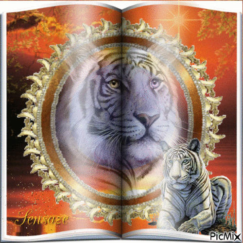 Book of White Tiger - Nemokamas animacinis gif