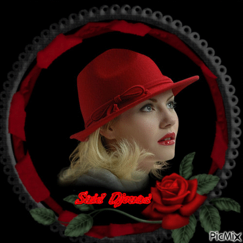 beau chapeau rouge - GIF animate gratis