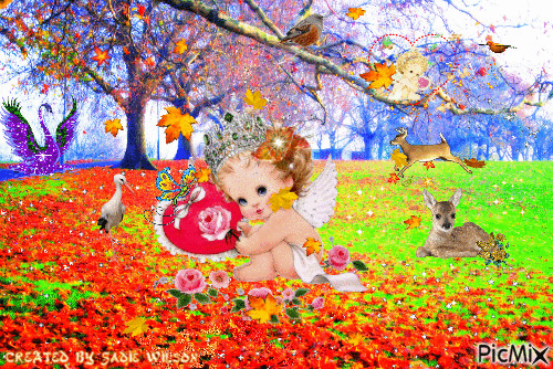 Autumn By Sadie Wilson.Age : 9 - Zdarma animovaný GIF