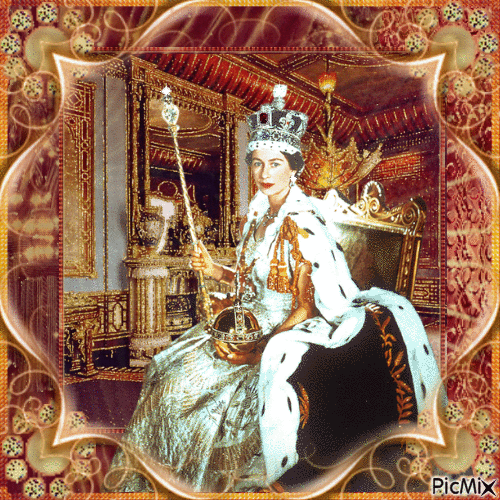Elizabeth II, Reine d'Angleterre - Darmowy animowany GIF