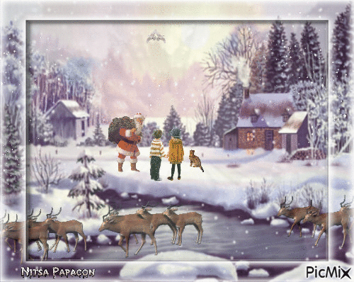 Waiting for christmas New Year. - Free animated GIF