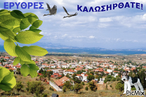 GREECE-village Erythres - GIF animé gratuit