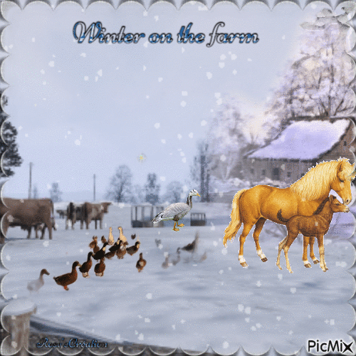 Concours : Journée d'hiver à la ferme - Free animated GIF