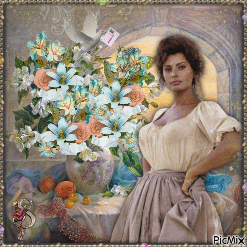 cinema icon Sophia Loren - Δωρεάν κινούμενο GIF
