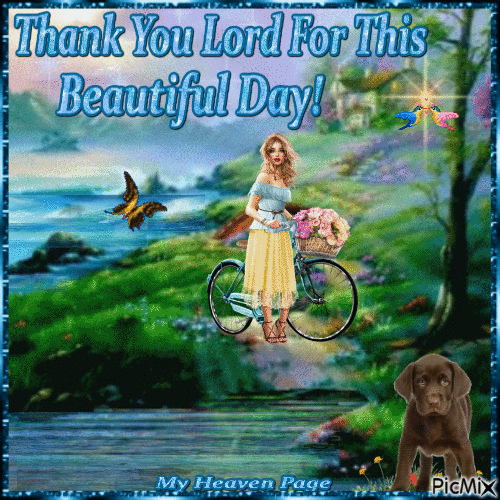 Thank You Lord For This Beautiful Day! - Darmowy animowany GIF