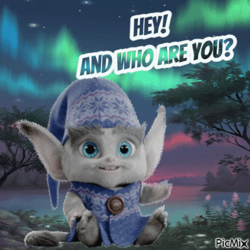 Hey! And who are you? - GIF animate gratis