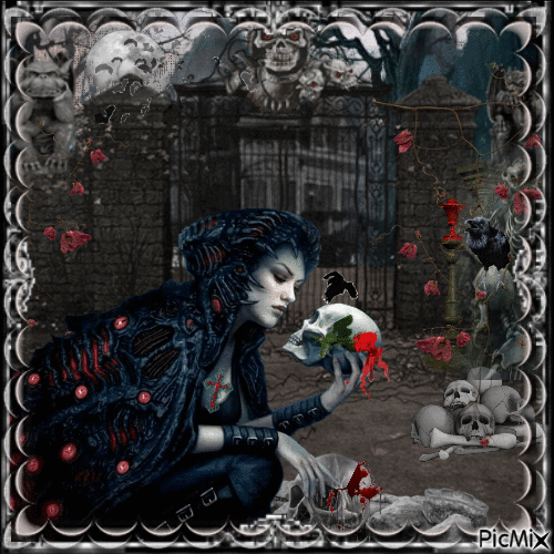 Gothic woman - Free animated GIF