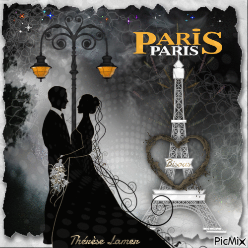 Paris sous les étoiles - Zdarma animovaný GIF