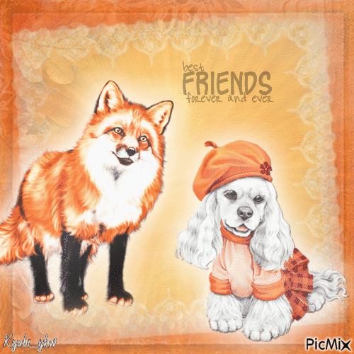 Orange Friends - Darmowy animowany GIF