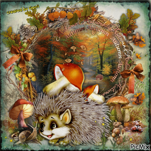 Fancy picture of autumn - Бесплатни анимирани ГИФ