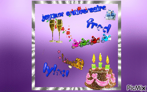 joyeux anniversaire fred - Безплатен анимиран GIF