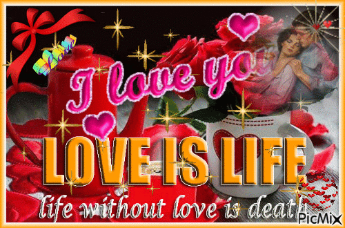 Love is life - GIF animado gratis