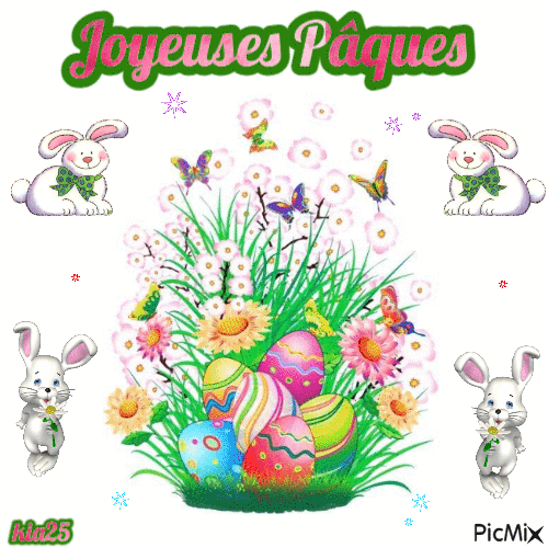 Pâques lapins - 無料のアニメーション GIF