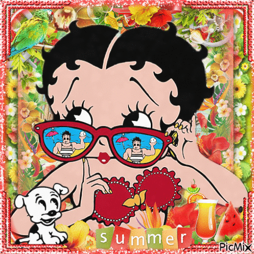 Betty Boop Summer - 無料のアニメーション GIF