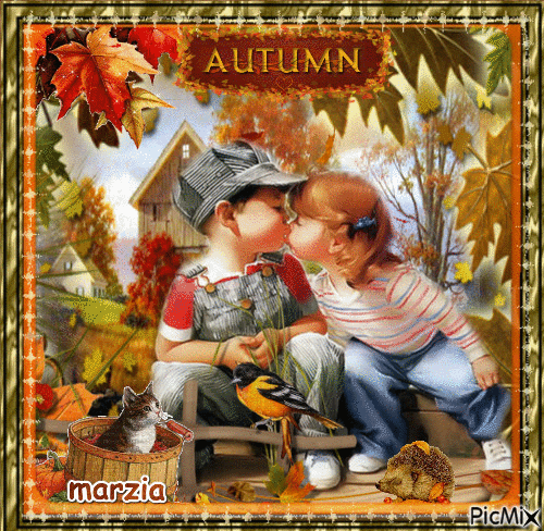 autumn child - GIF animé gratuit