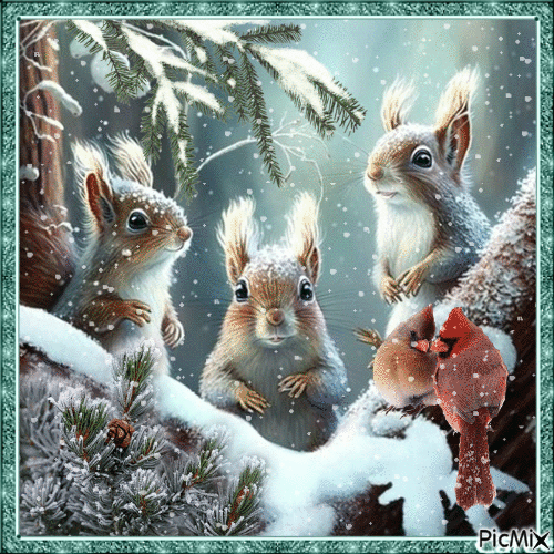 Eichhörnchen - Gratis animerad GIF