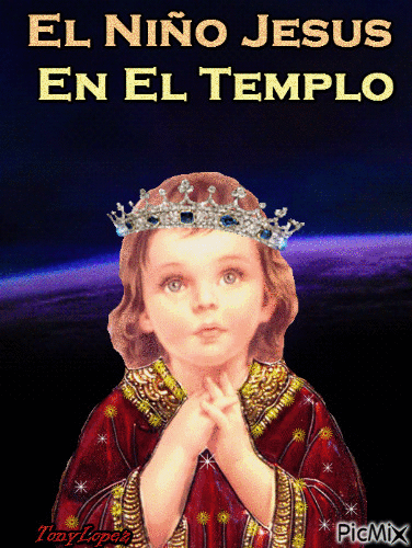 El Niño Jesus En El Templo - Бесплатный анимированный гифка