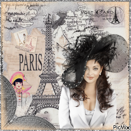 Paris vintage - Darmowy animowany GIF