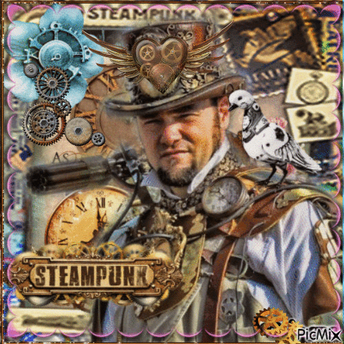 steampunk man - 免费动画 GIF