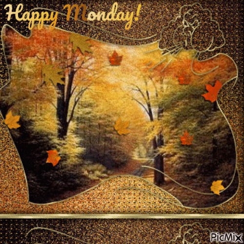 Happy Monday Autumn - Free animated GIF